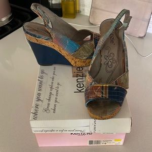 Funky multi color wedges